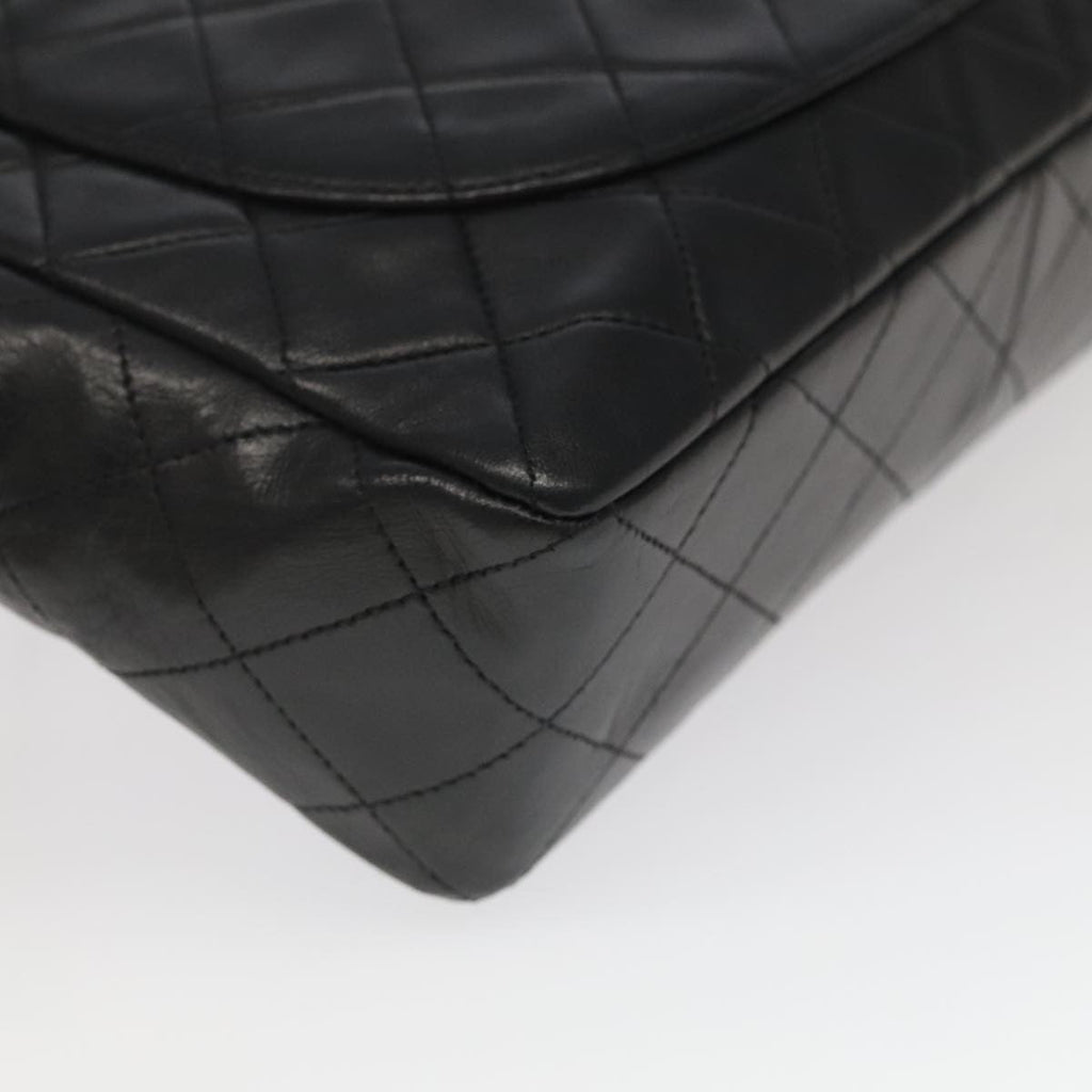 Chanel Flap Shoulder Bag Leather Black Leather Handbag