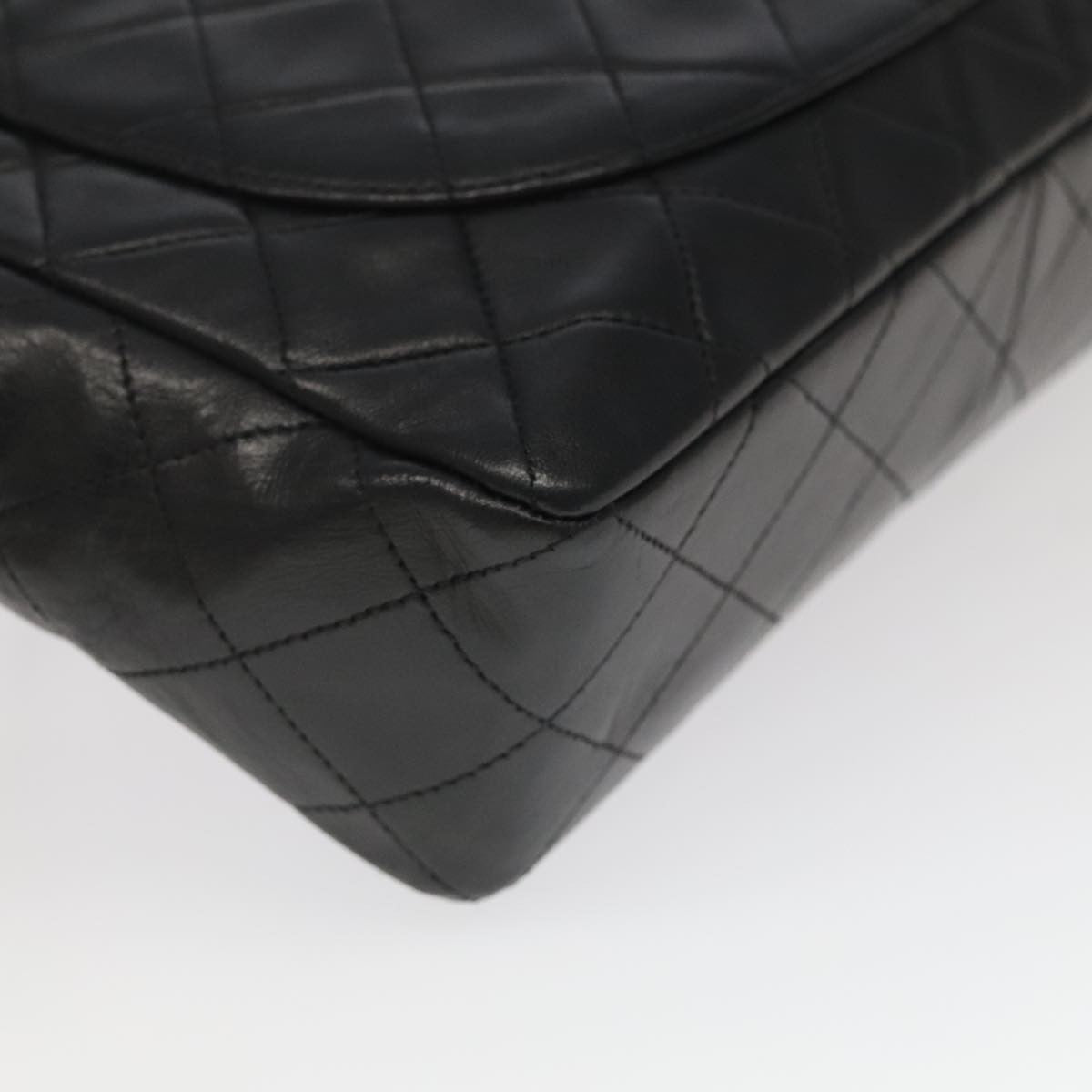 Chanel Flap Shoulder Bag Leather Black Leather Handbag