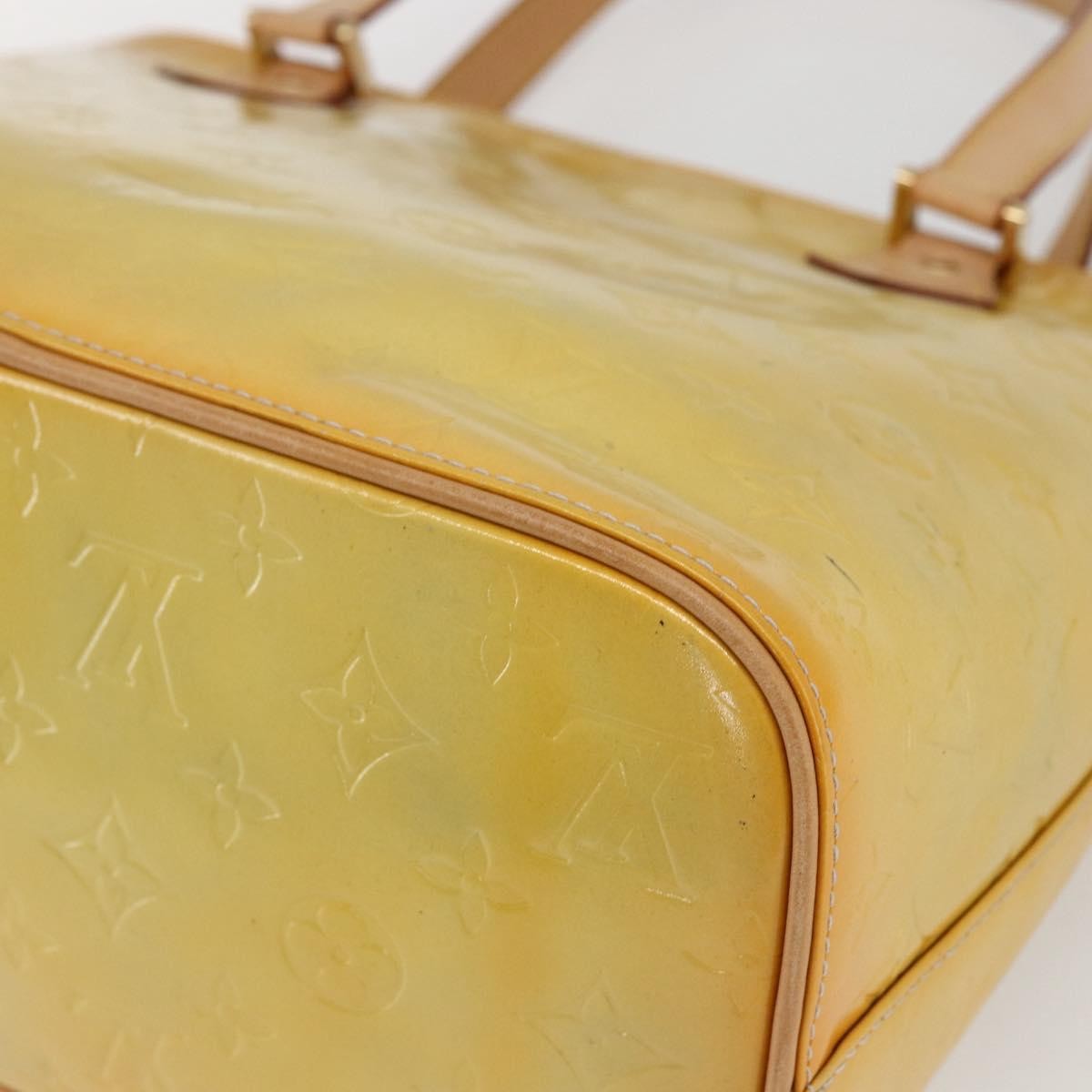 Louis Vuitton Houston Handbag Monogram Vernis Yellow Patent_Leather Tote Bag