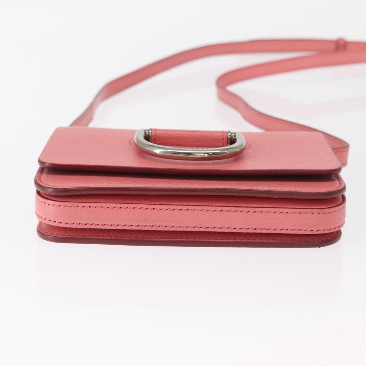 Burberry D-Ring Shoulder Bag Leather Pink Leather Shoulder Bag