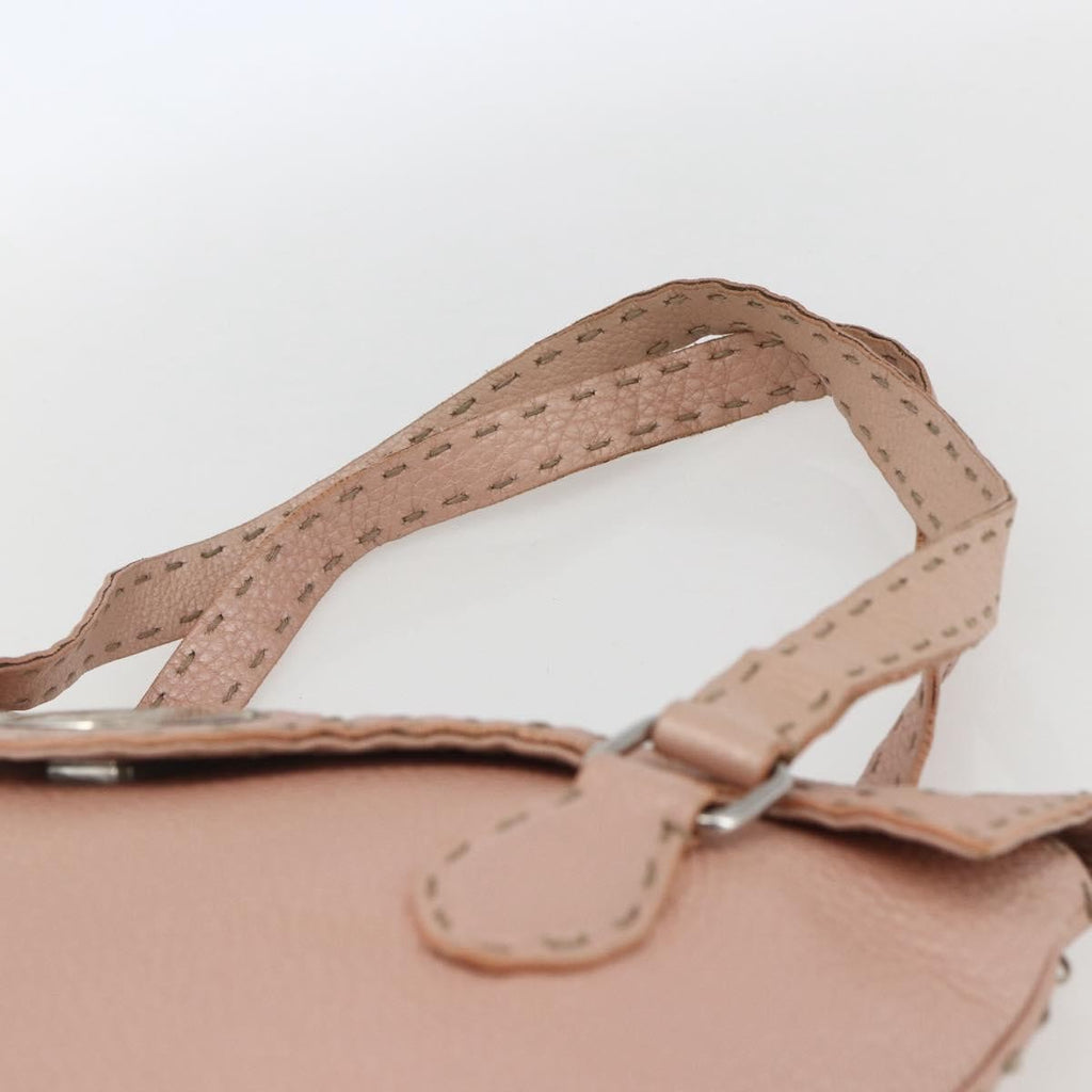 Fendi Selleria Tote Leather Pink Leather Tote Bag Bag