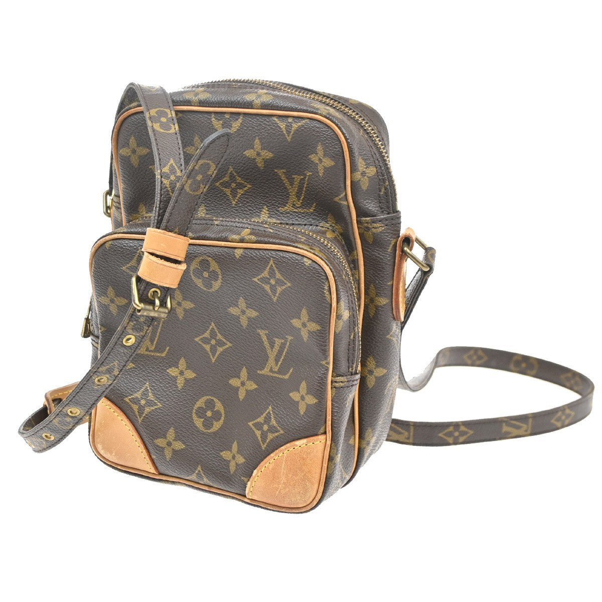 Louis Vuitton Amazone Bag Monogram Canvas Brown Canvas Shoulder Bag