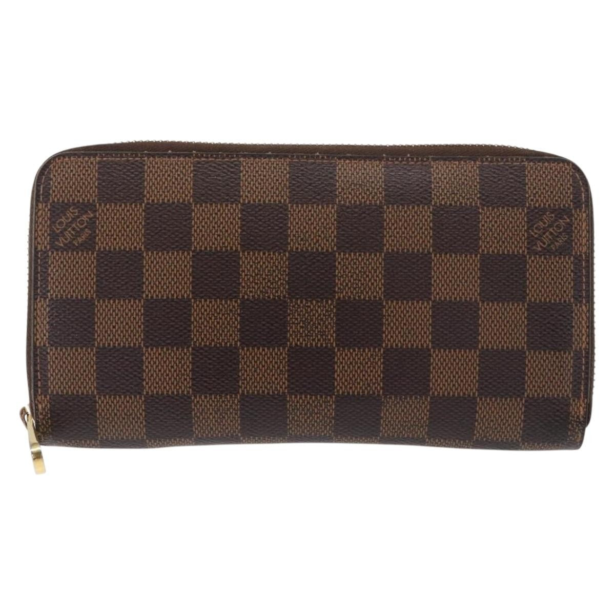 Louis Vuitton Zippy Wallet Nm Damier Brown Canvas Wallets Accessory