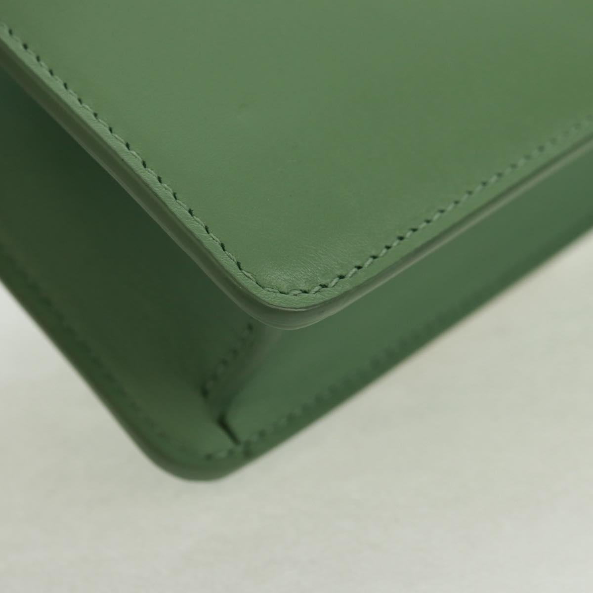 Christian Dior 30 Montaigne Flap Bag Leather Green Leather Shoulder Bag Bag (Pre-Owned)