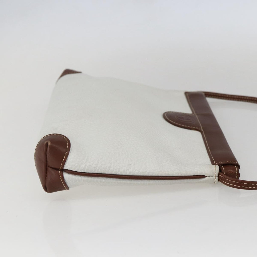 Gucci Vintage Shoulder Bag Leather White Leather Shoulder Bag Bag (Pre-Owned)