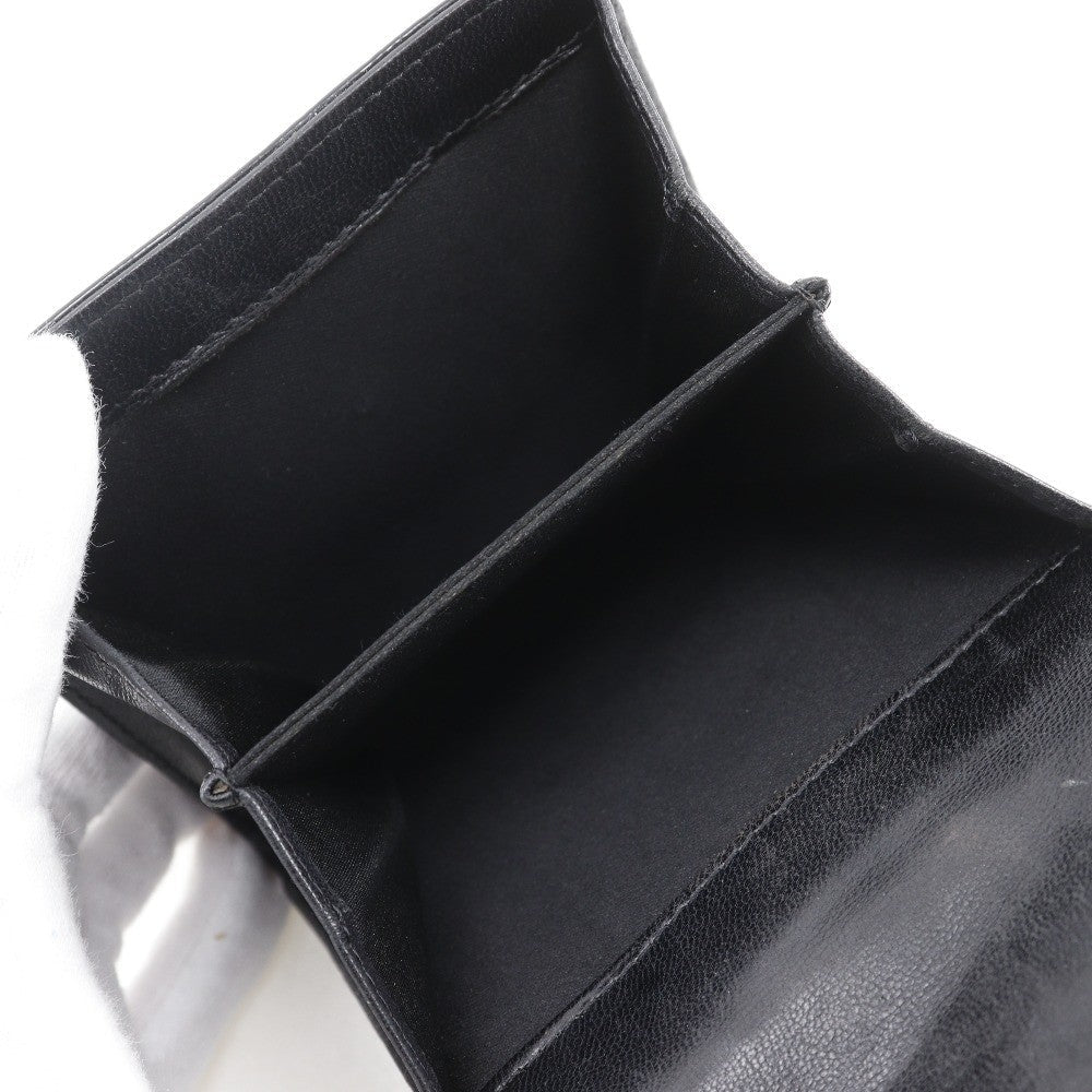 Chanel Bi-Fold Wallet Quilted Patent Black Patent_Leather Wallets Accessory