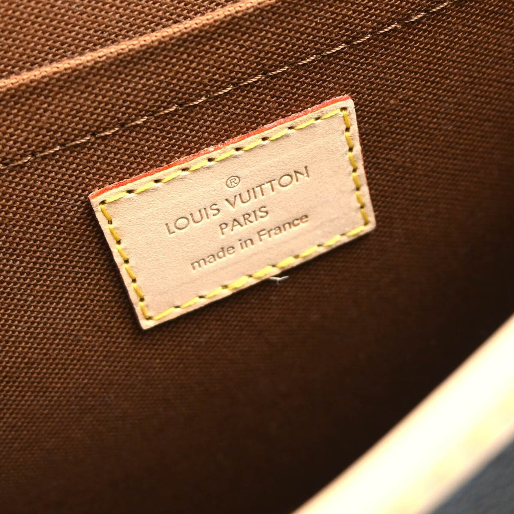 Louis Vuitton Sologne Handbag Monogram Canvas Brown Canvas Shoulder Bag