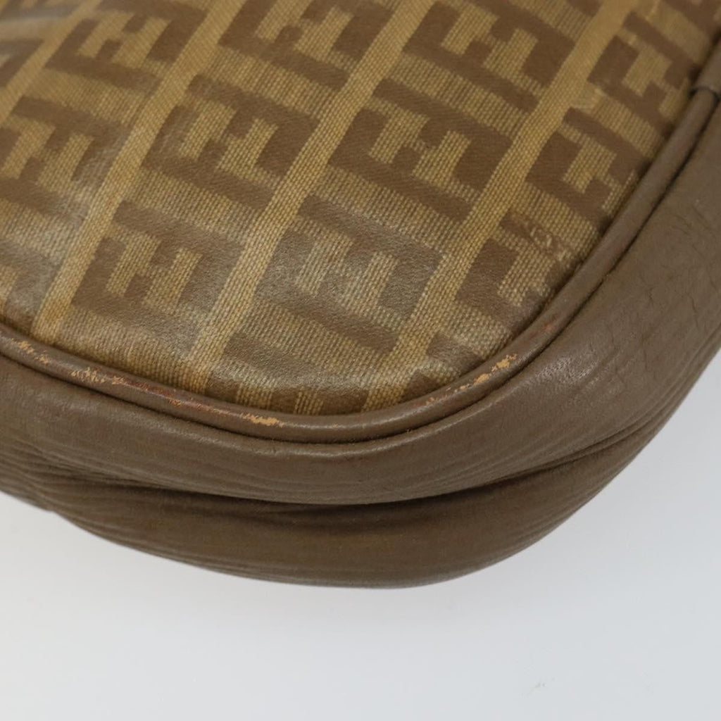 Fendi Zucchino Canvas Beige Canvas Shoulder Bag Bag