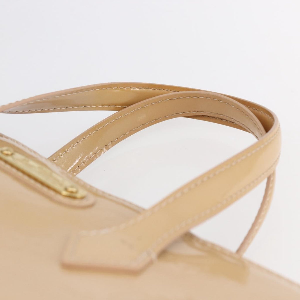Louis Vuitton Wilshire Handbag Monogram Vernis Beige Patent_Leather Handbag