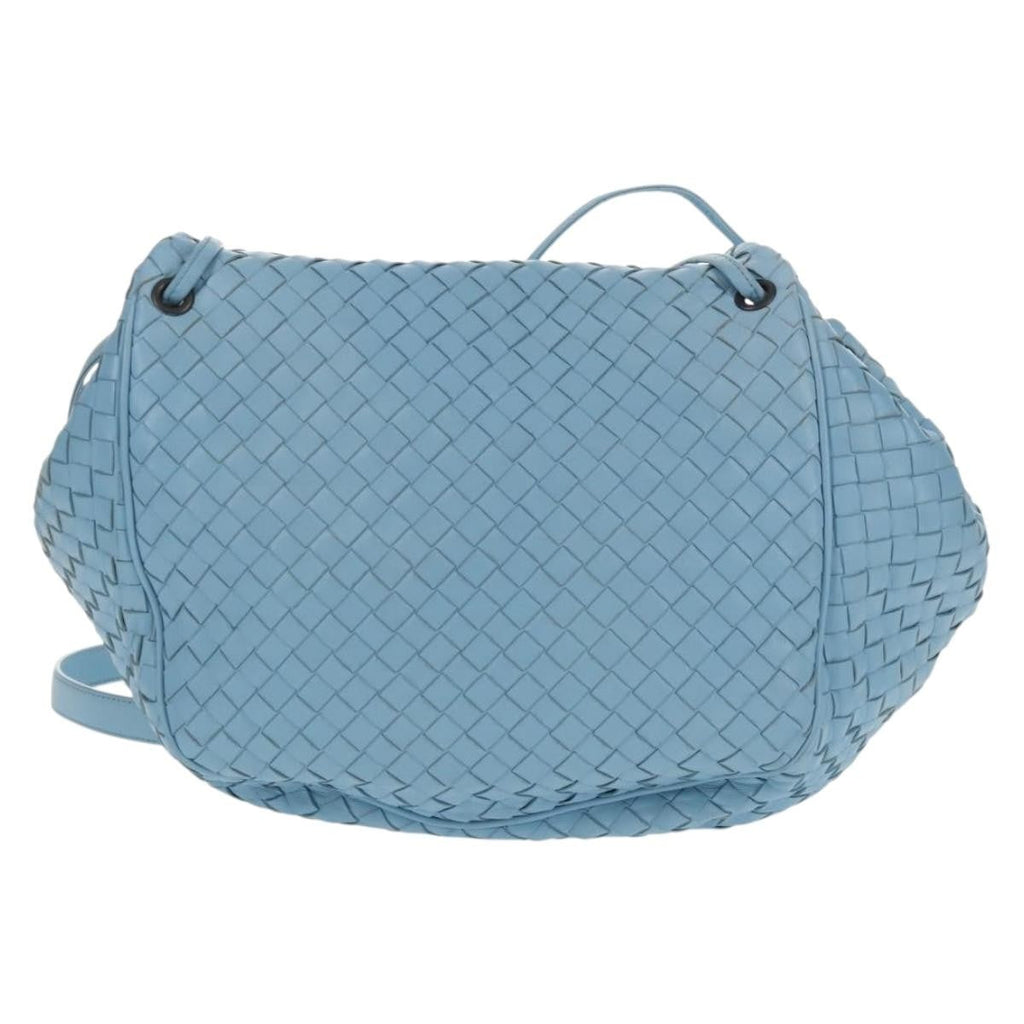 Bottega Veneta Intrecciato Shoulder Bag Leather Blue Leather Shoulder Bag Bag