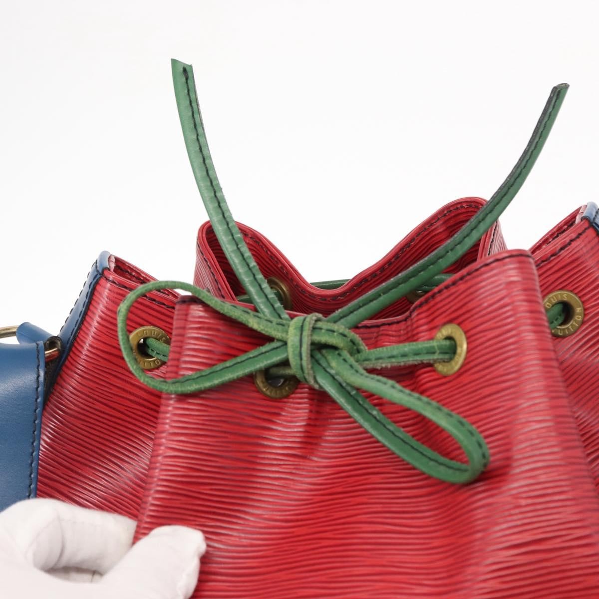 Louis Vuitton Tricolor Noe Handbag Epi Leather Red Leather Shoulder Bag