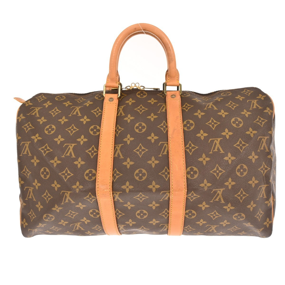 Louis Vuitton Keepall Bag Monogram Canvas Brown Canvas Travel Bag