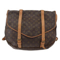 Louis Vuitton Saumur Handbag Monogram Canvas Brown Canvas Shoulder Bag