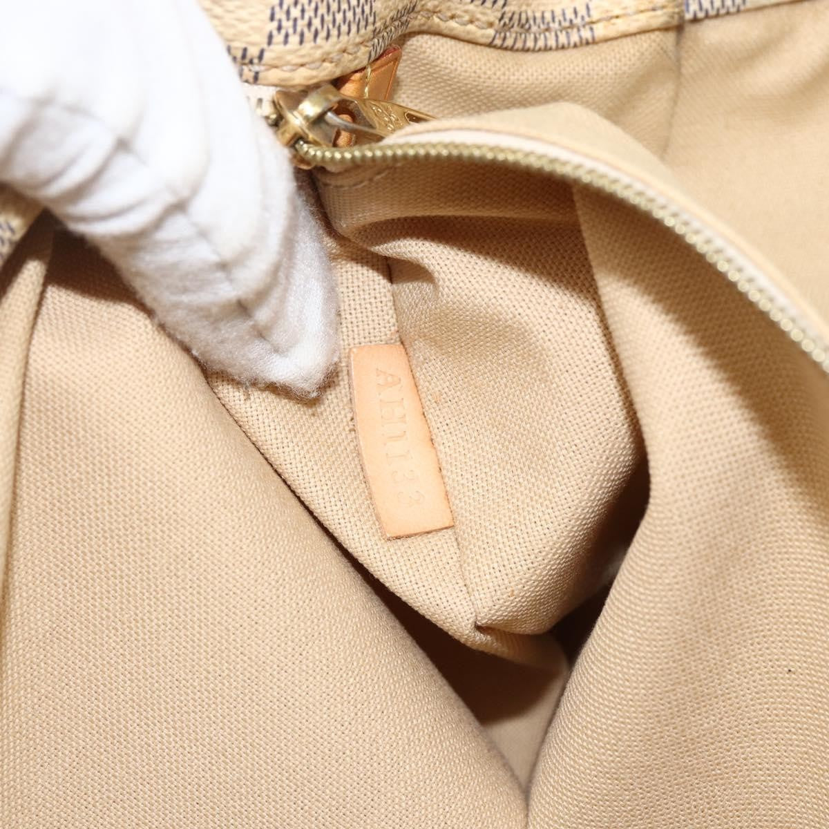 Louis Vuitton Soffi Handbag Damier Beige Canvas Handbag