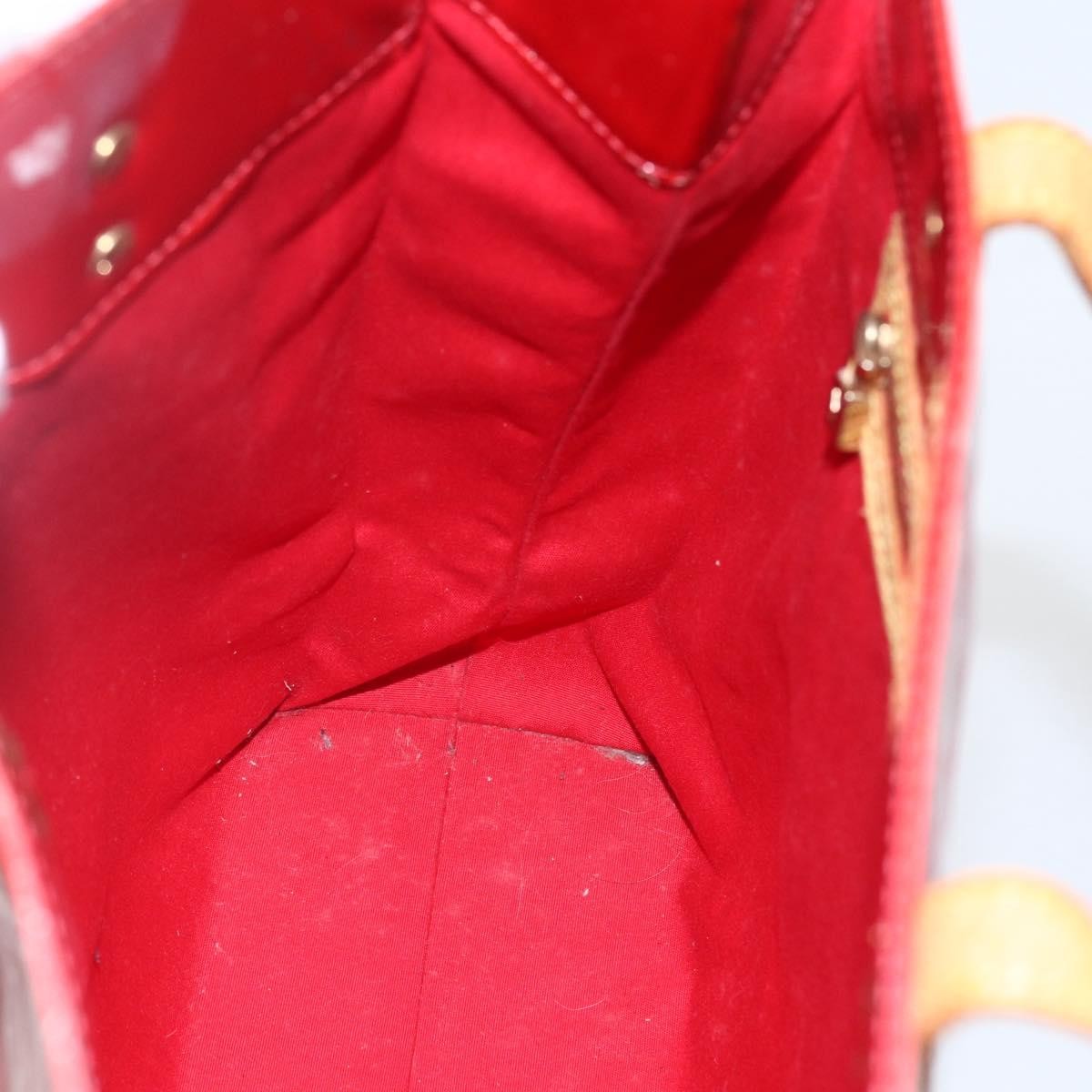 Louis Vuitton Reade Handbag Monogram Vernis Red Patent_Leather Handbag