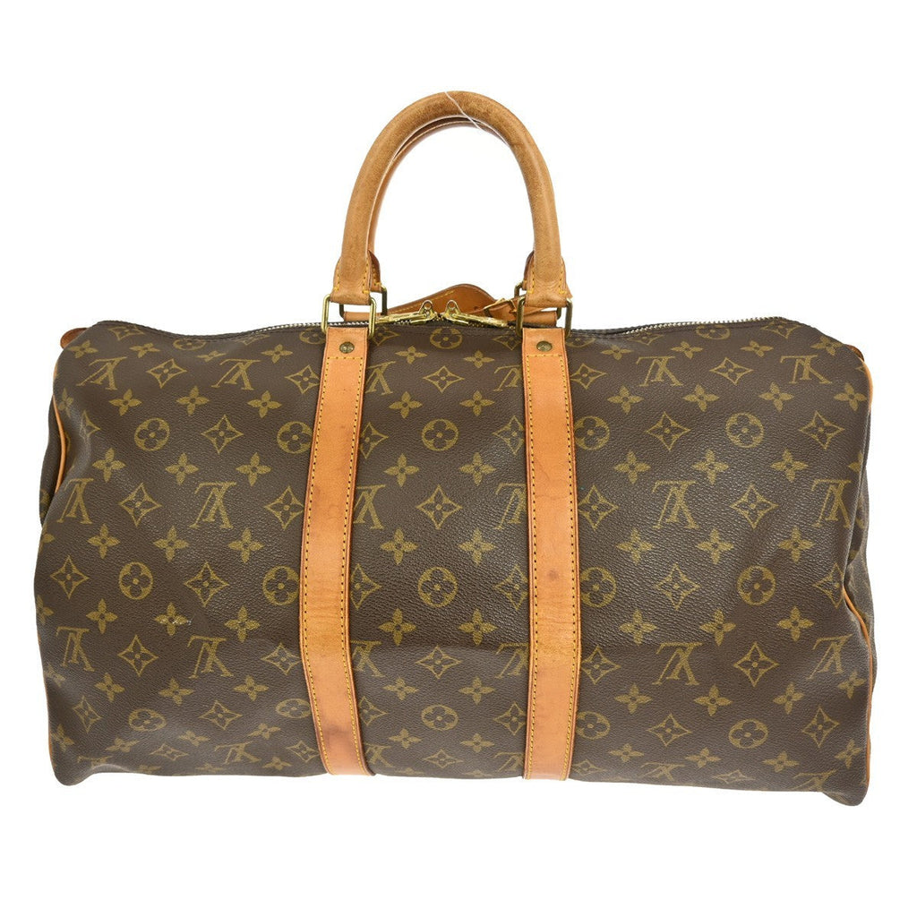 Louis Vuitton Keepall Bag Monogram Canvas Brown Canvas Travel Bag