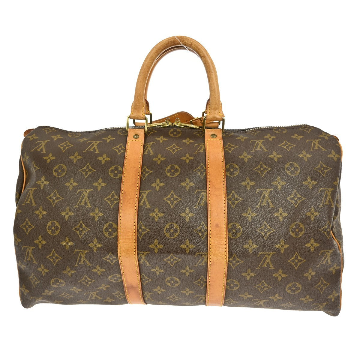 Louis Vuitton Keepall Bag Monogram Canvas Brown Canvas Travel Bag