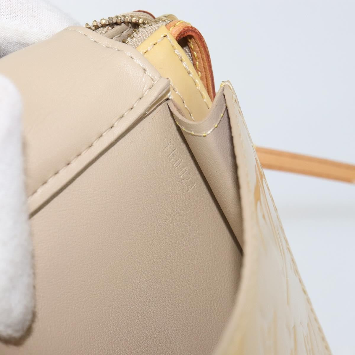 Louis Vuitton Mott Handbag Monogram Vernis Beige Patent_Leather Clutche & Pouche Bag