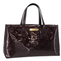 Louis Vuitton Wilshire Handbag Monogram Vernis Burgundy Patent_Leather Tote Bag