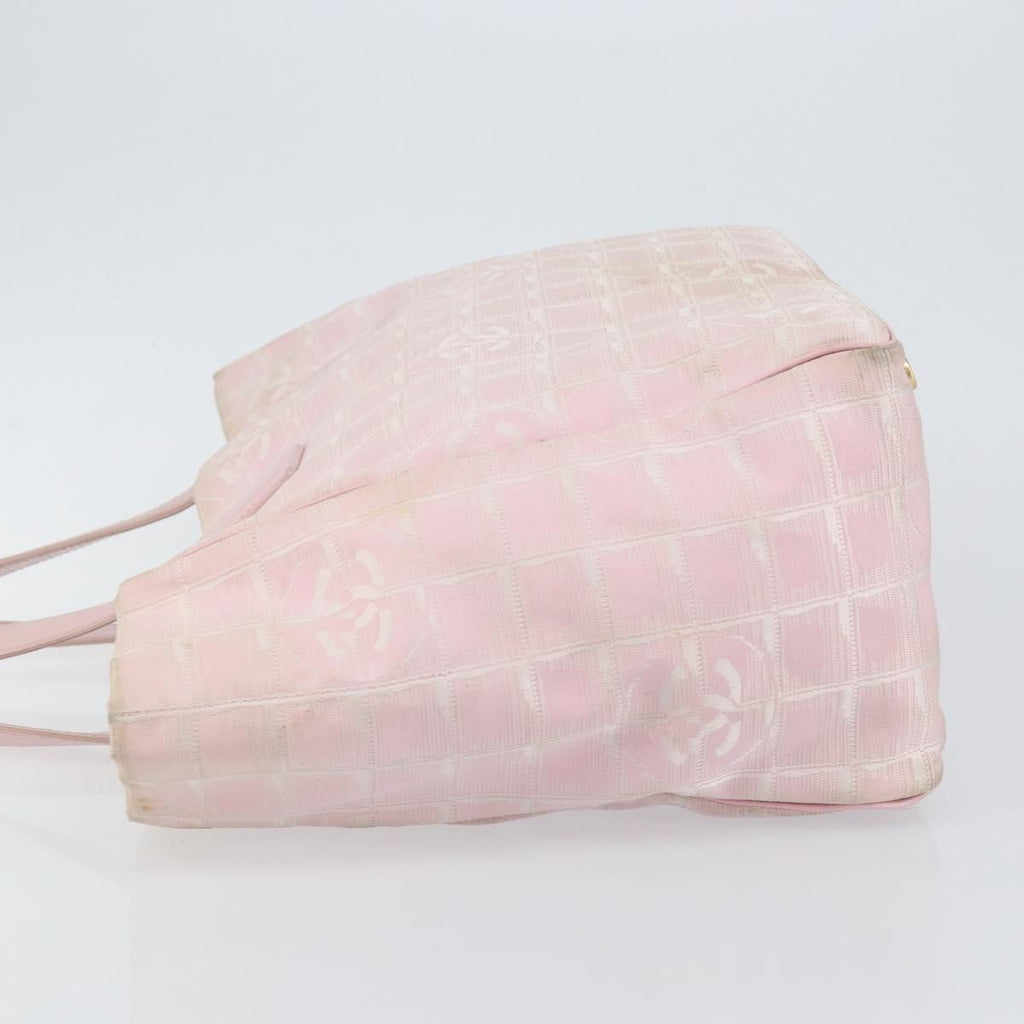 Chanel Travel Line Tote Nylon Pink Nylon Bag