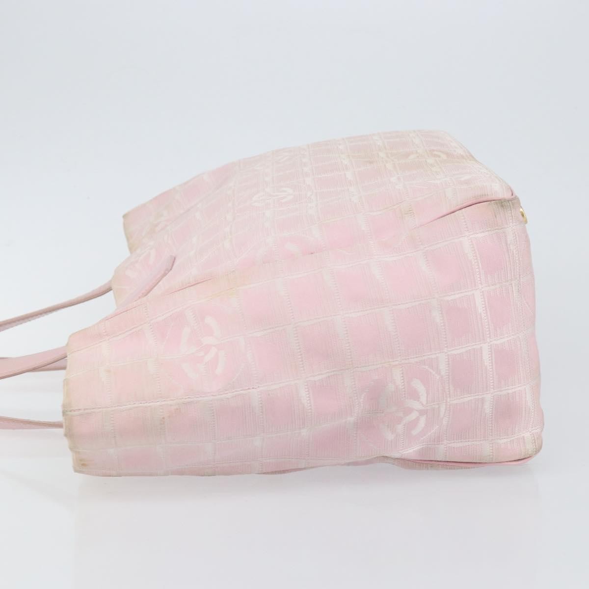 Chanel Travel Line Tote Nylon Pink Nylon Bag