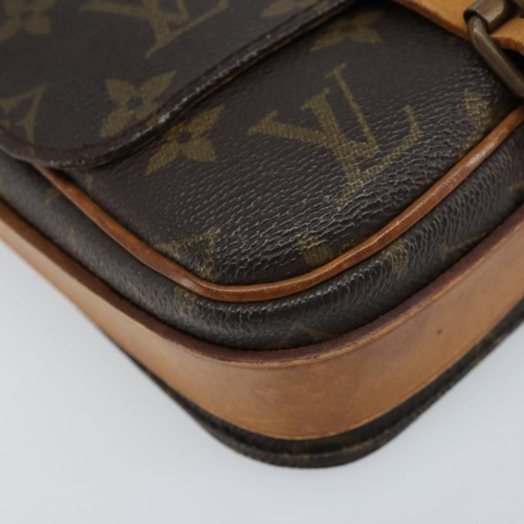 Louis Vuitton Cartouchiere Handbag Monogram Canvas Brown Canvas Shoulder Bag