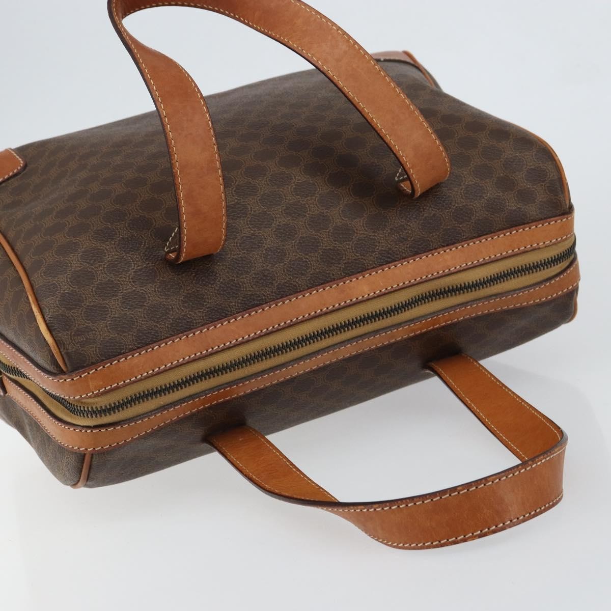 Celine Macadam Handbag Macadam With Leather Brown Canvas Shoulder Bag Bag