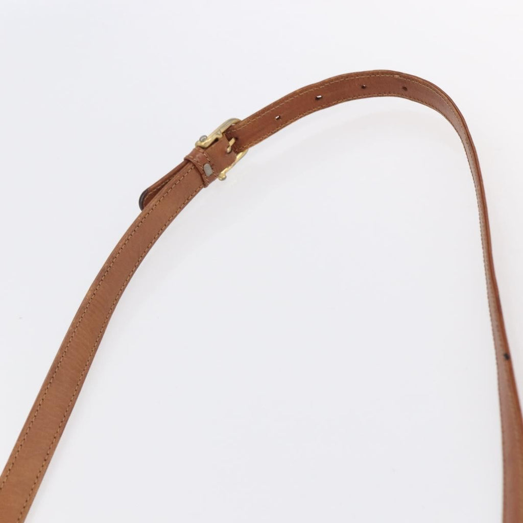 Celine Vintage Macadam Shoulder Bag Canvas And Leather Beige Canvas Shoulder Bag Bag