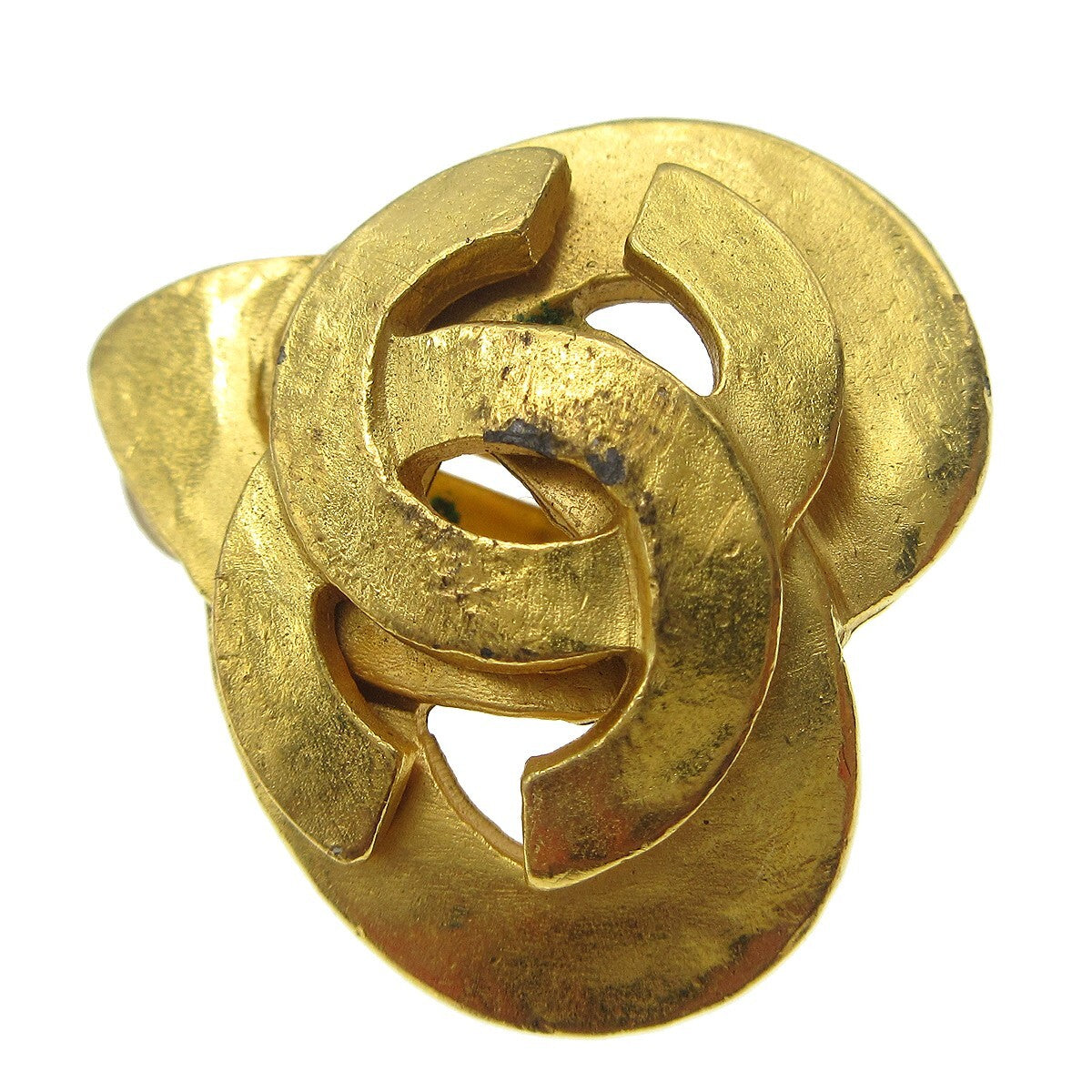 Chanel Cc Logo Heart Gold-Plated Gold Gold_Plated Earrings Jewelry