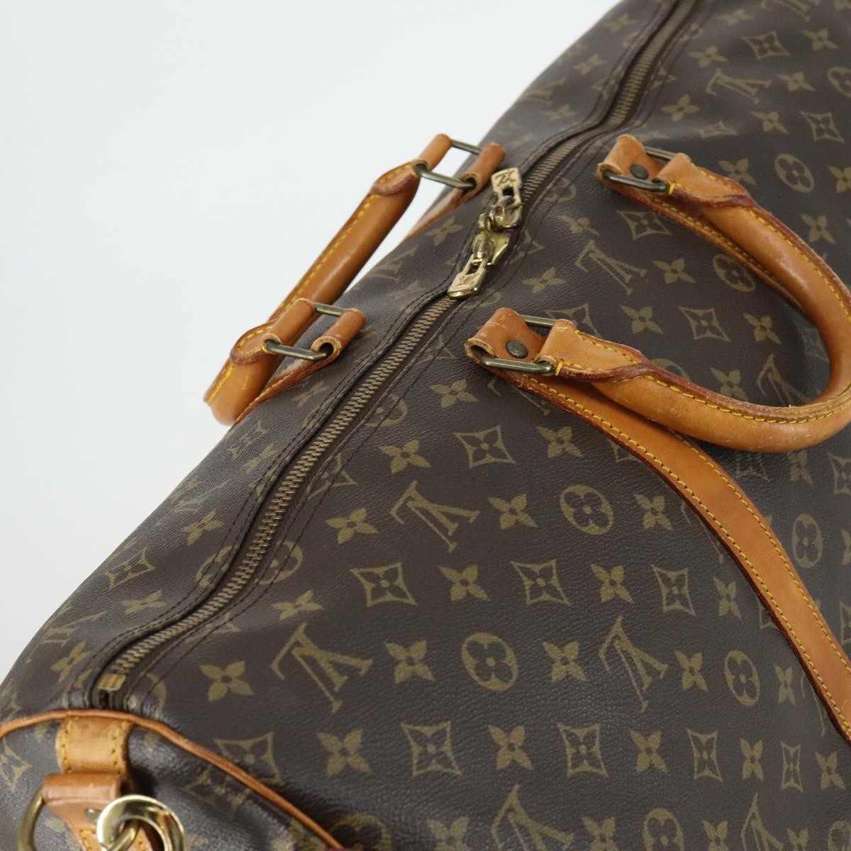 Louis Vuitton Keepall Bandouliere Bag Monogram Canvas Brown Canvas Travel Bag