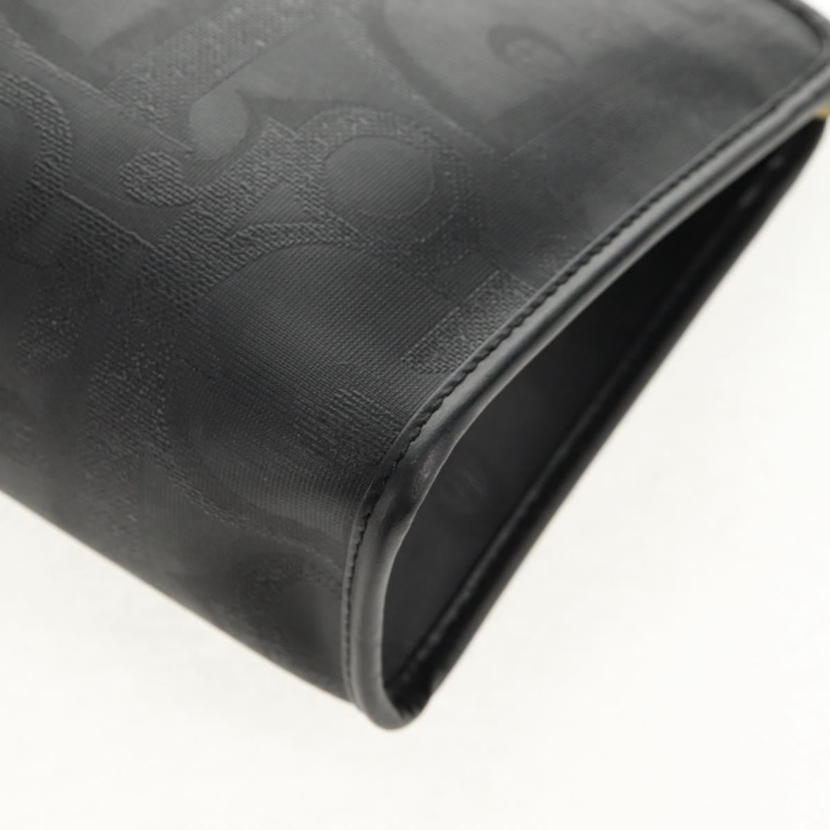 Christian Dior Vintage Trotter Pouch Diorissimo Canvas Black Pvc Clutche & Pouche Bag (Pre-Owned)