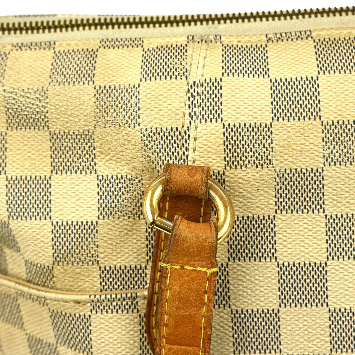 Louis Vuitton Totally Handbag Damier Azur White Canvas Tote Bag