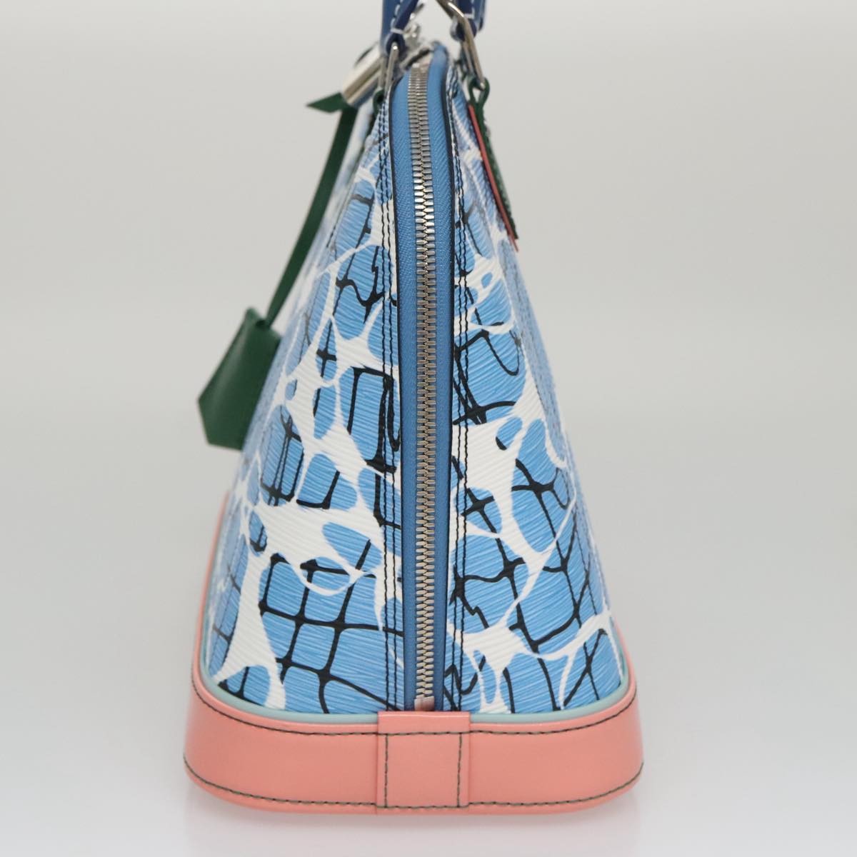Louis Vuitton Alma Handbag Limited Edition Print Epi Leather Blue Leather Handbag