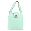 Celine Circle Logo Handbag Leather Green Leather Handbag