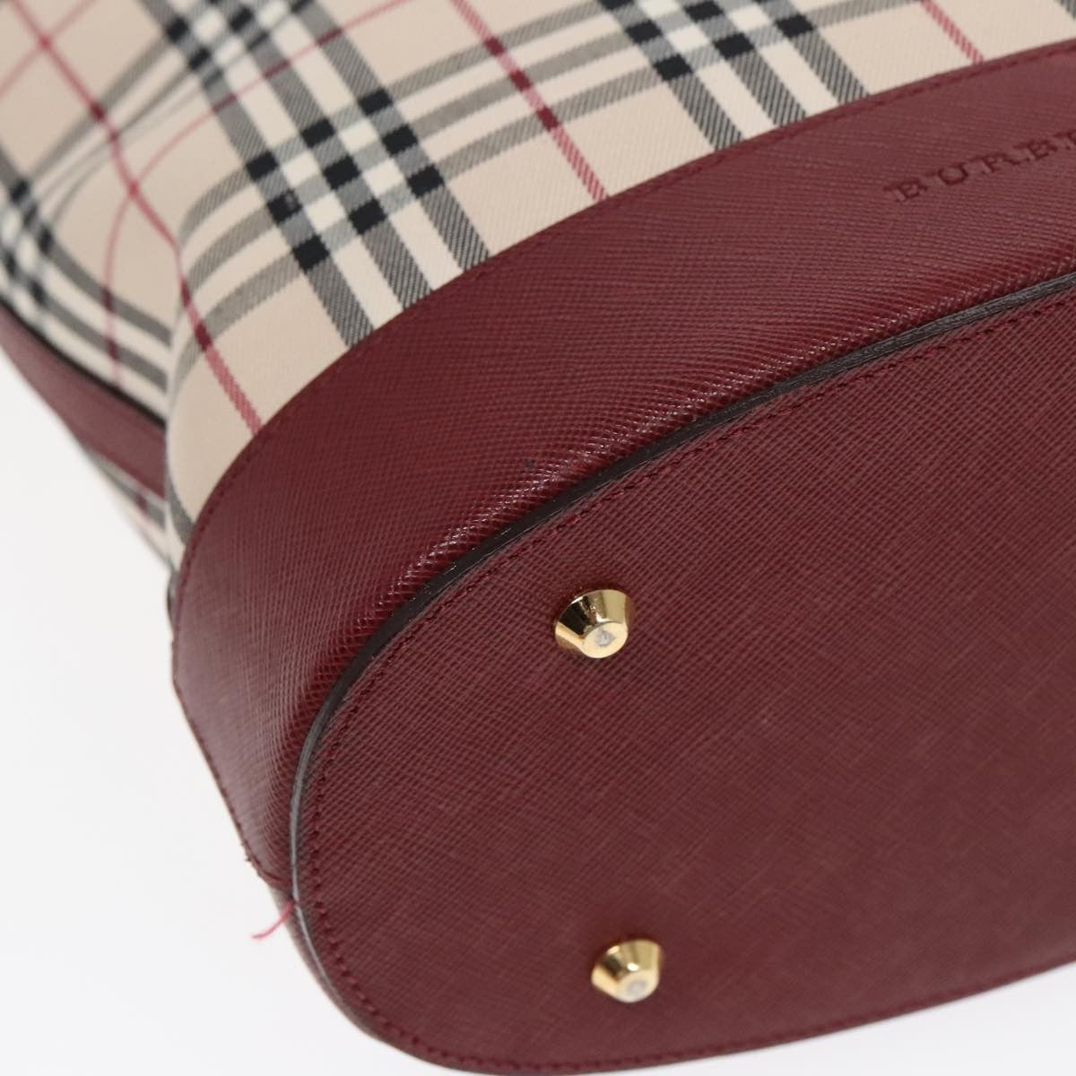 Burberry Nova Check Tote Canvas And Leather Beige Canvas Tote Bag