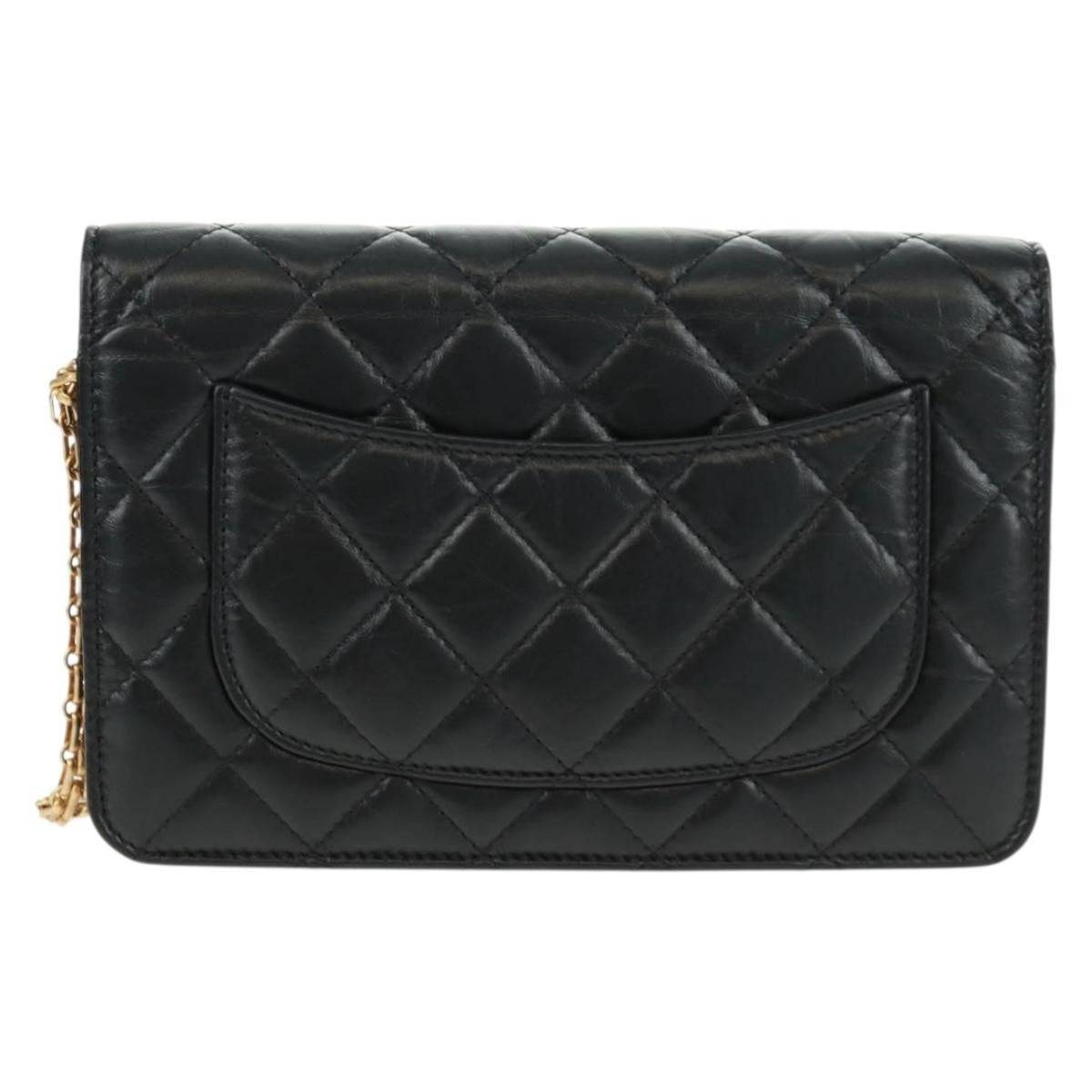 Chanel Lucky Charms Reissue 2.55 Flap Bag Leather Black Leather Shoulder Bag Bag