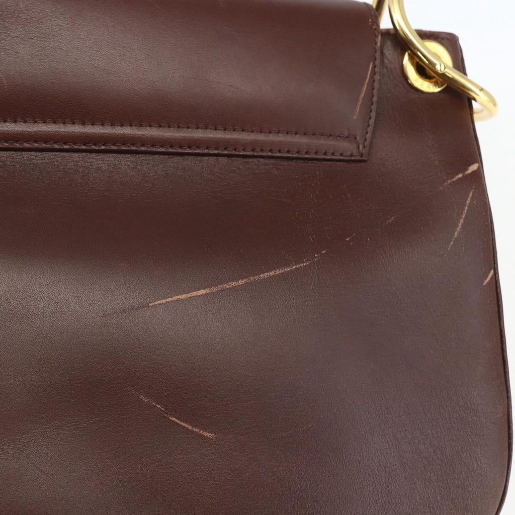 Prada Vintage Shoulder Bag Leather Brown Leather Shoulder Bag Bag