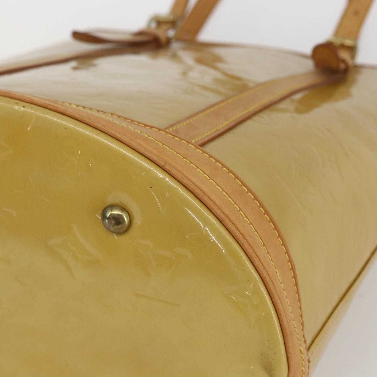 Louis Vuitton Bucket Bag Monogram Vernis Beige Patent_Leather Shoulder Bag