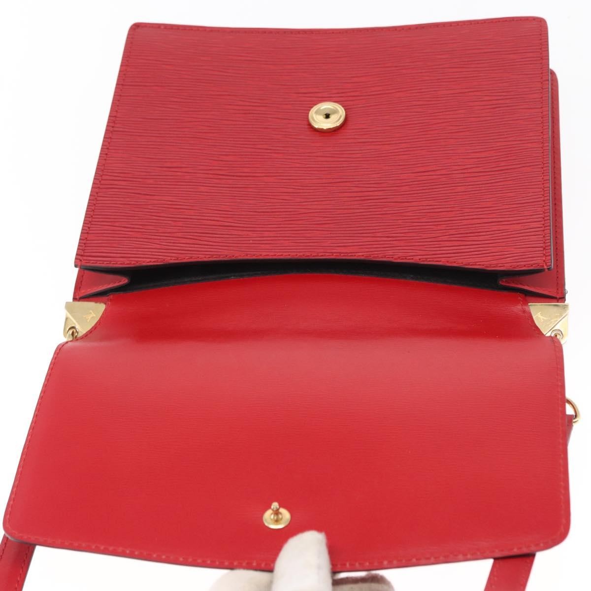 Louis Vuitton Grenelle Shoulder Bag Epi Leather Red Leather Shoulder Bag