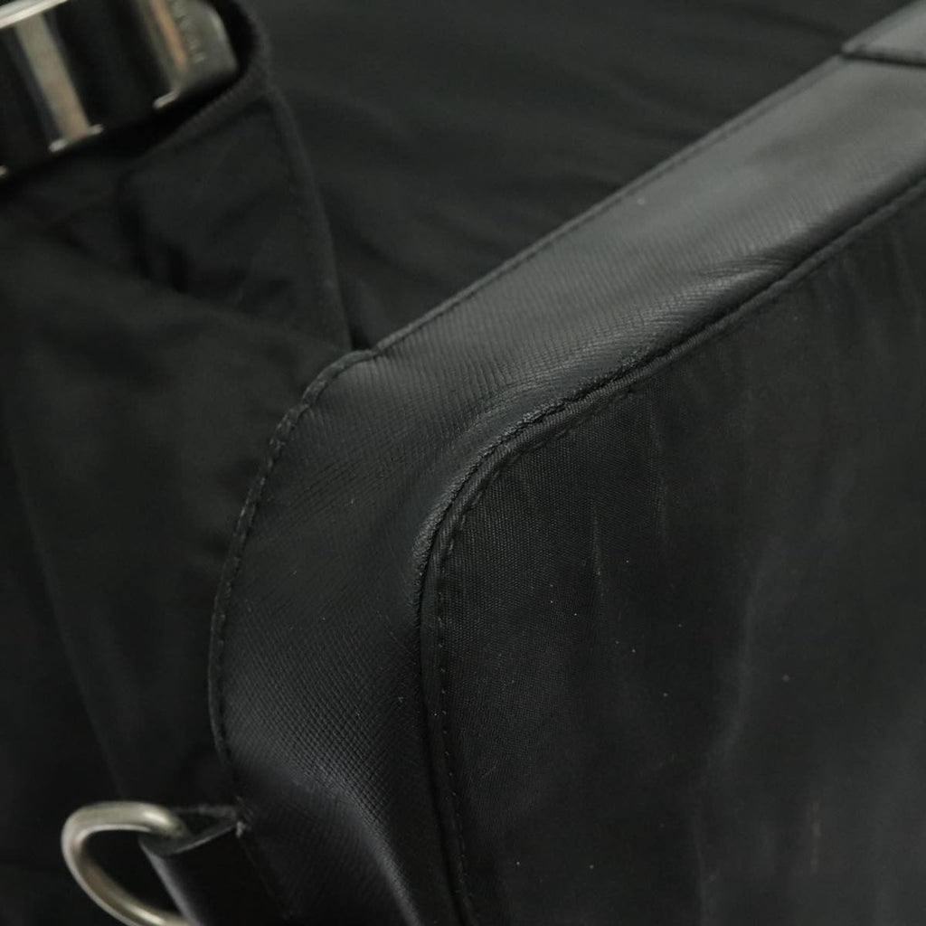 Prada Double Front Pocket Backpack Tessuto Black Nylon Backpack Bag