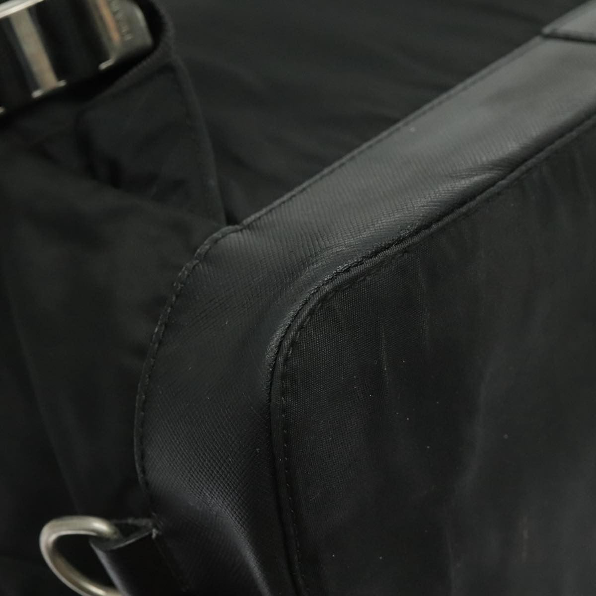 Prada Double Front Pocket Backpack Tessuto Black Nylon Backpack Bag