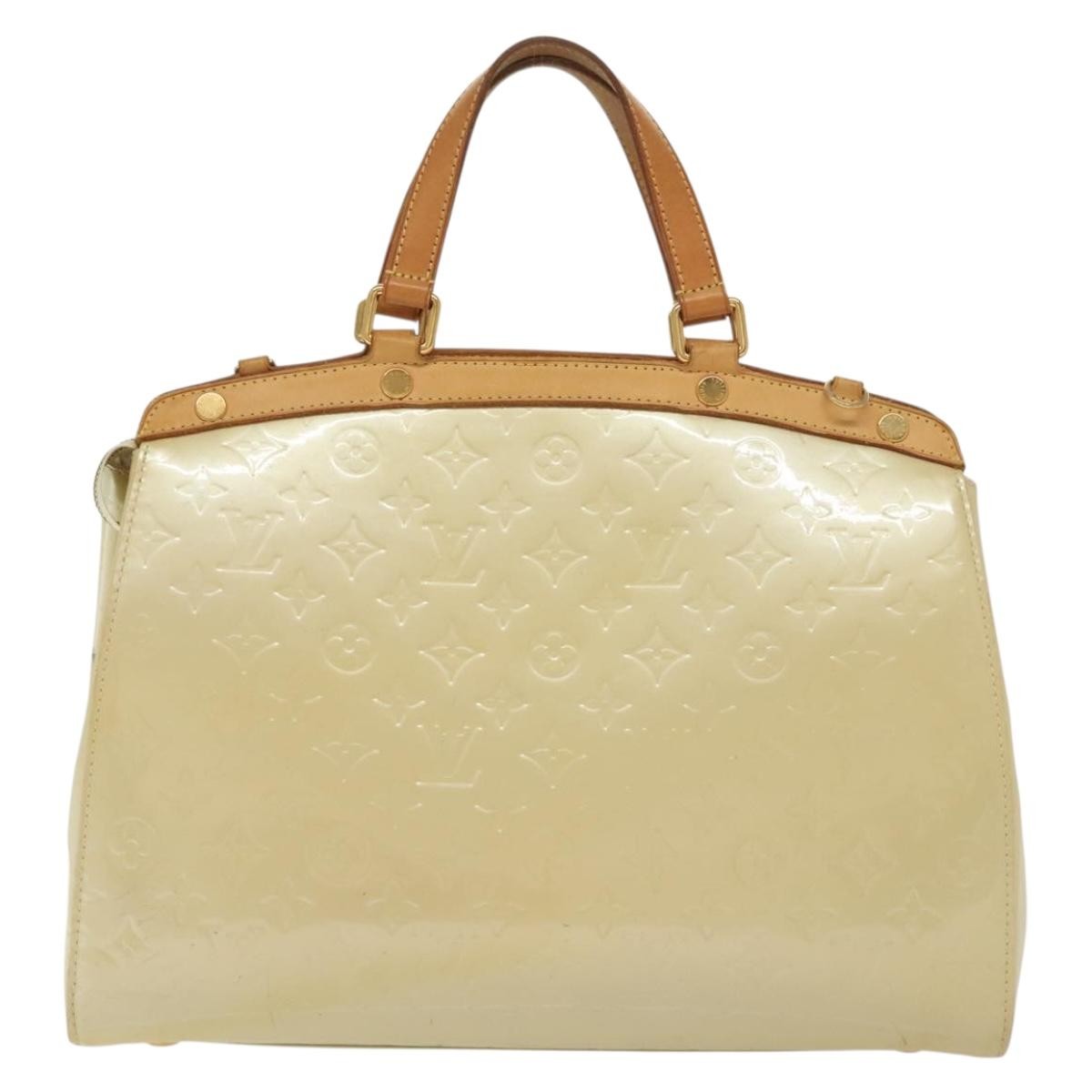 Louis Vuitton Blair Monogram Vernis Beige Patent_Leather Handbag