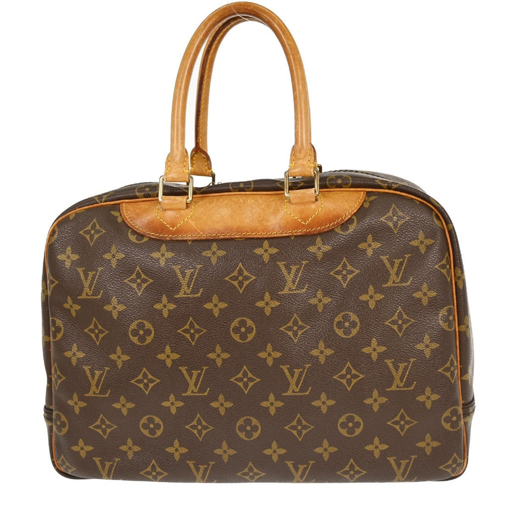 Louis Vuitton Deauville Handbag Monogram Canvas Brown Canvas Handbag