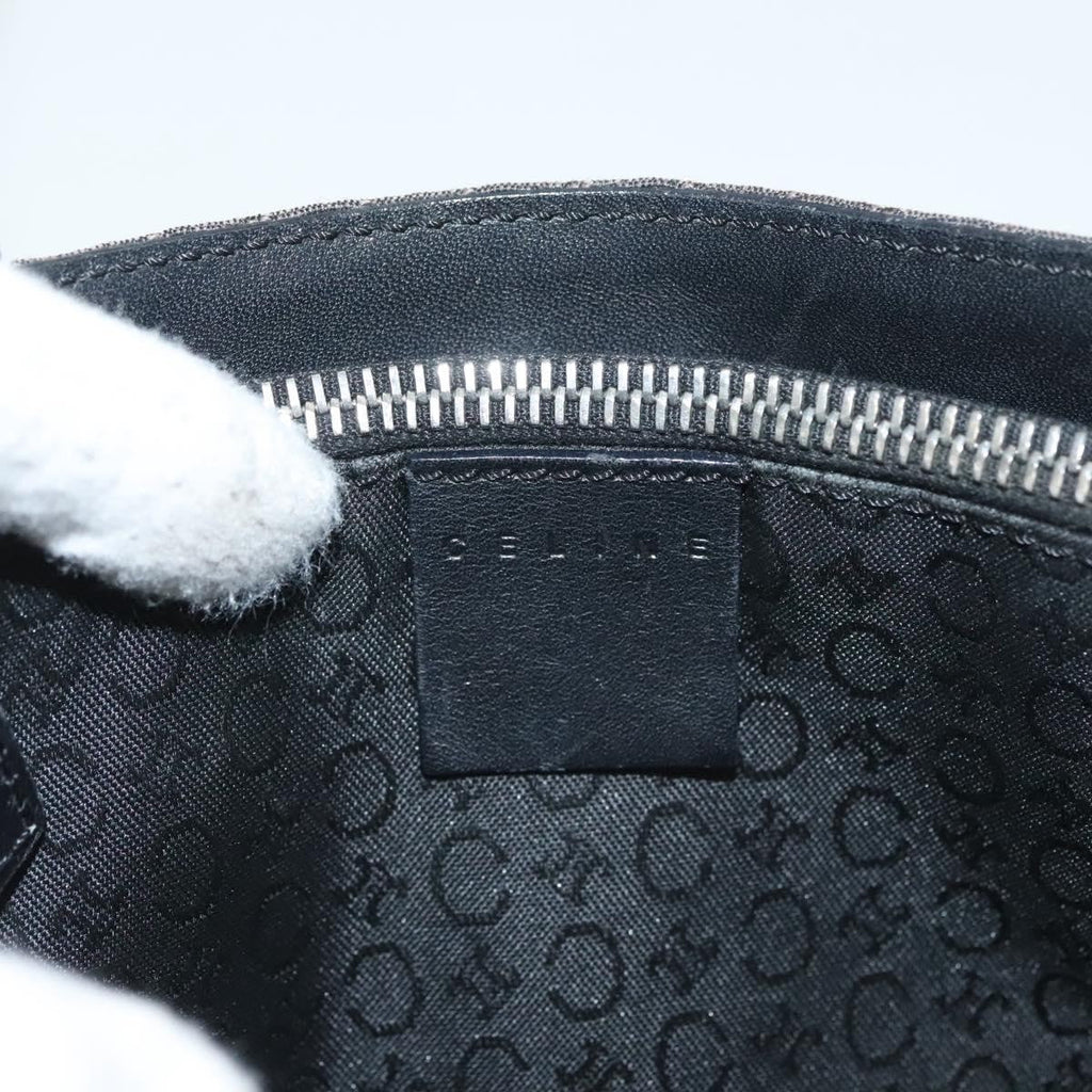 Celine C Macadam Handbag Canvas Black Canvas Handbag