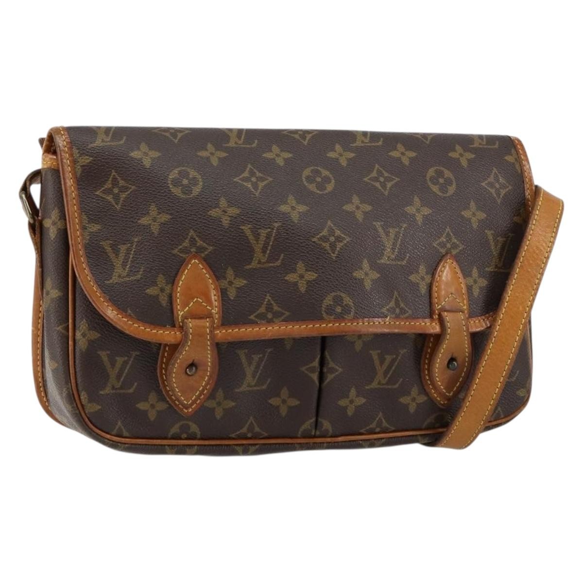 Louis Vuitton Sac Gibeciere Messenger Bag Monogram Canvas Brown Canvas Shoulder Bag