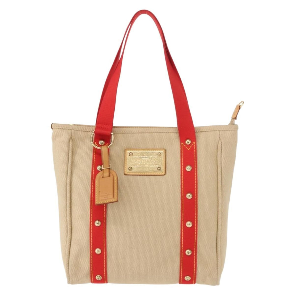 Louis Vuitton Antigua Tote Canvas Beige Canvas Tote Bag