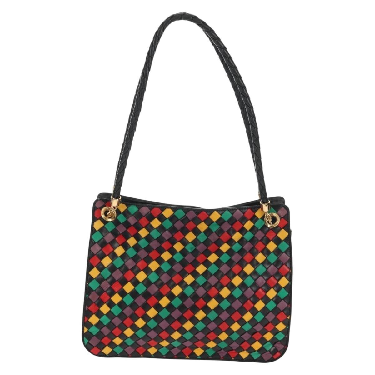 Bottega Veneta Intrecciato Shoulder Bag Leather Multicolour Leather Shoulder Bag Bag