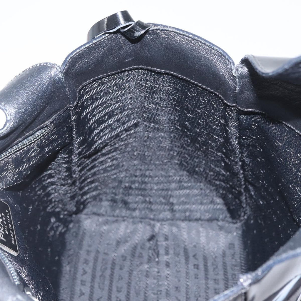 Prada Vintage Handbag Patent Leather Black Patent_Leather Handbag
