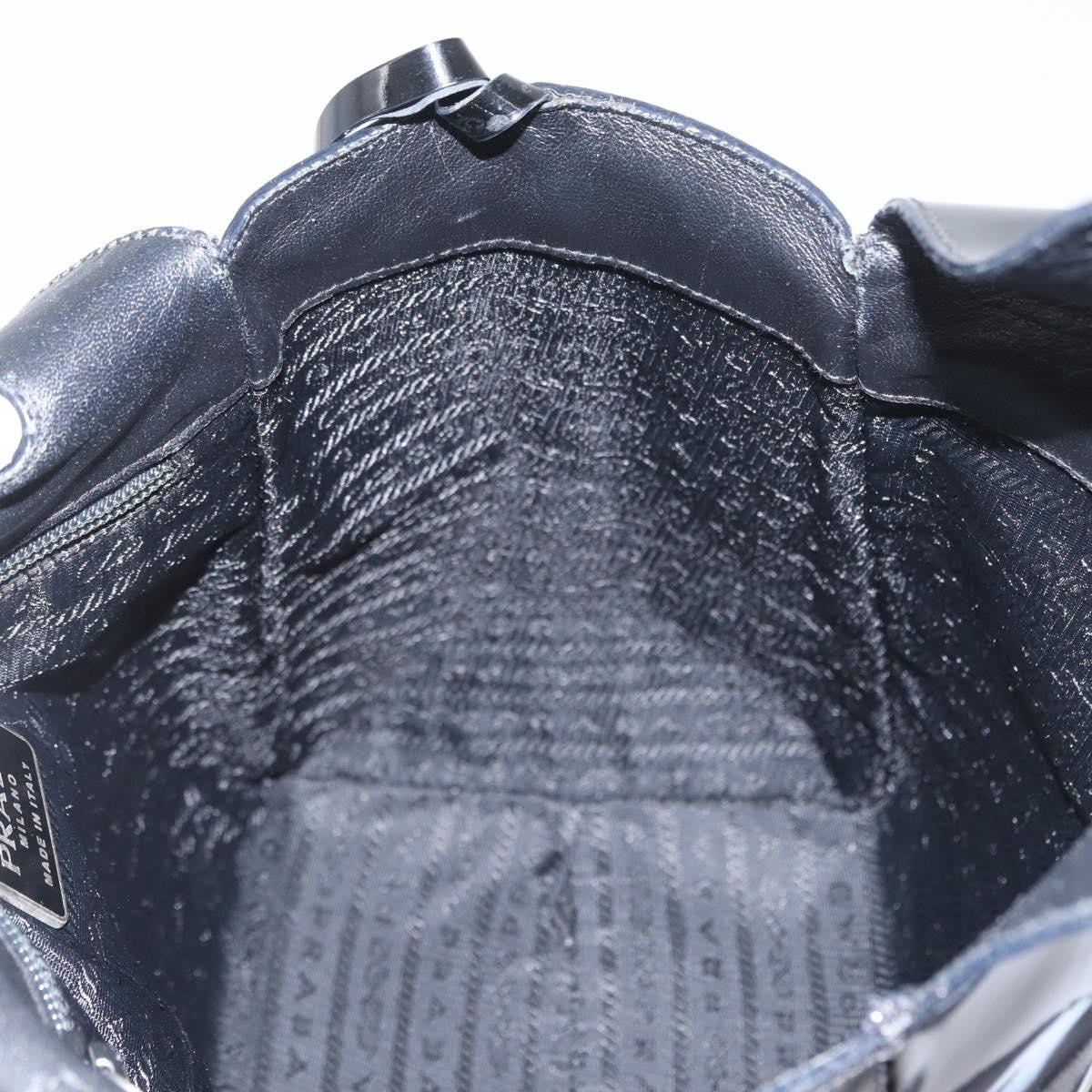 Prada Vintage Handbag Patent Leather Black Patent_Leather Handbag