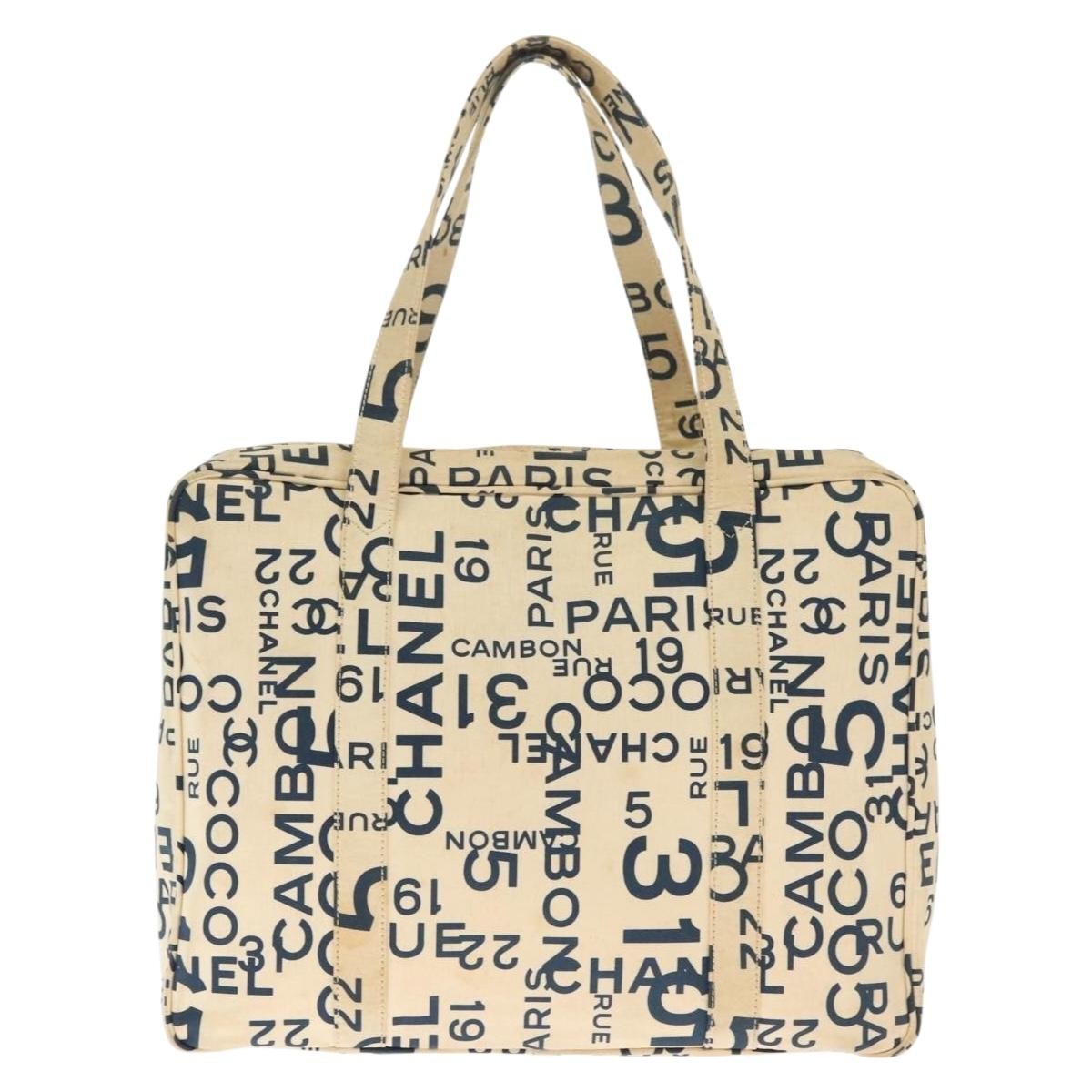 Chanel Cambon Canvas White Canvas Bag